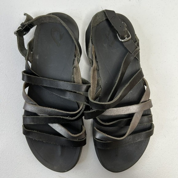 OluKai Black and Gray Women's Sandals - Picture 6 of 10